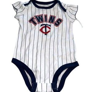 Minnesota Twins Baby Bodysuit 0/3M Genuine MLB Merchandise White & Navy